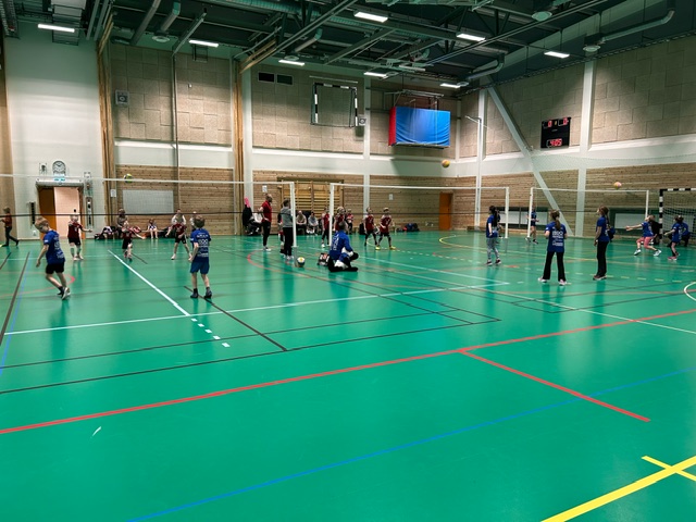 Kidsvolley i Harlyckehallen, januari 2024. Foto: IFK Helsingborg