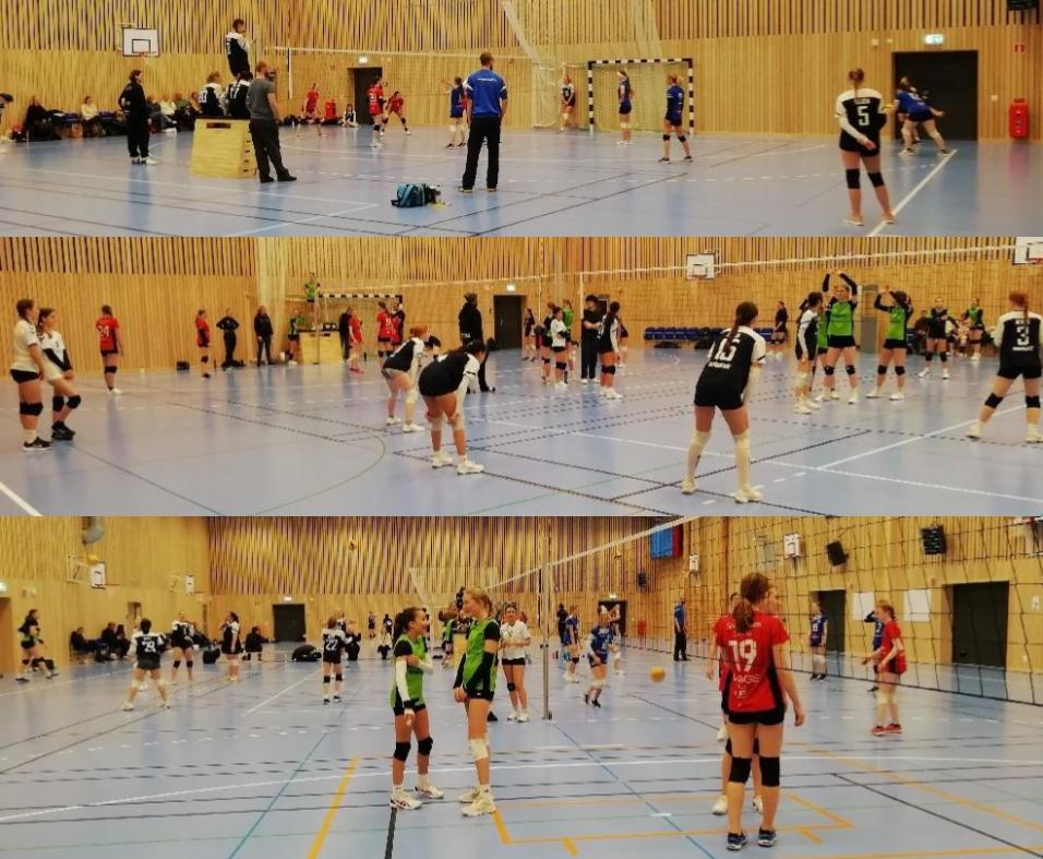 Flickor U16/18 Grön i Tingdalshallen, mars 2024. Foto: Åstorps VBK