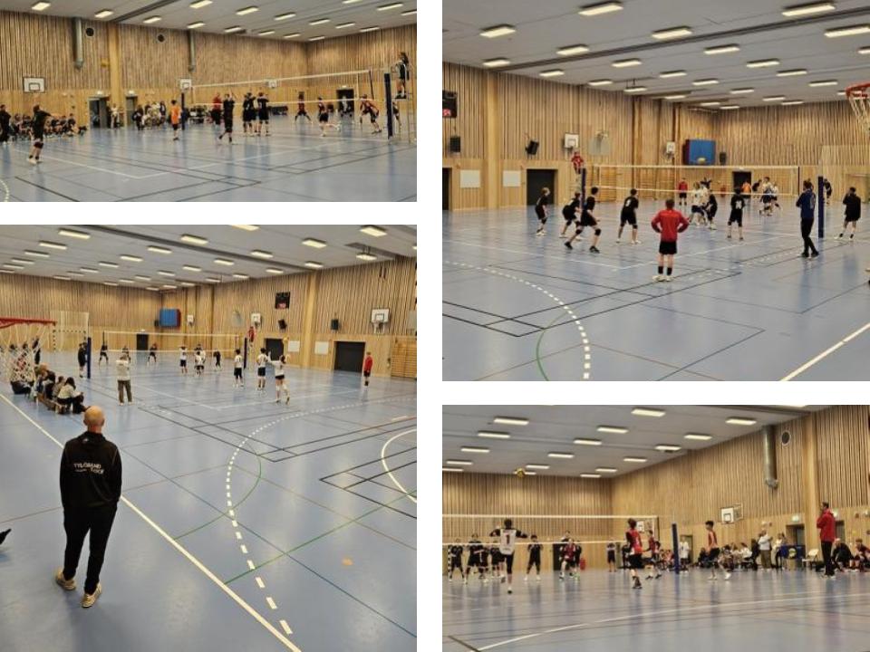 Pojkar U16/18 i Tingdalshallen, mars 2024. Foto: Åstorps VBK